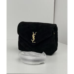 Saint Laurent Toy LouLou Black Suede Shoulder Bag